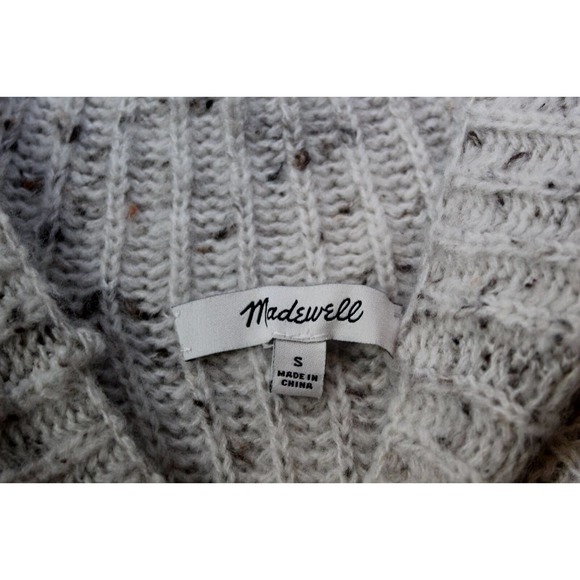 Madewell Donegal Northfield Mockneck Sweater Ivory Women's Size Small H13899 - Picture 7 of 11
